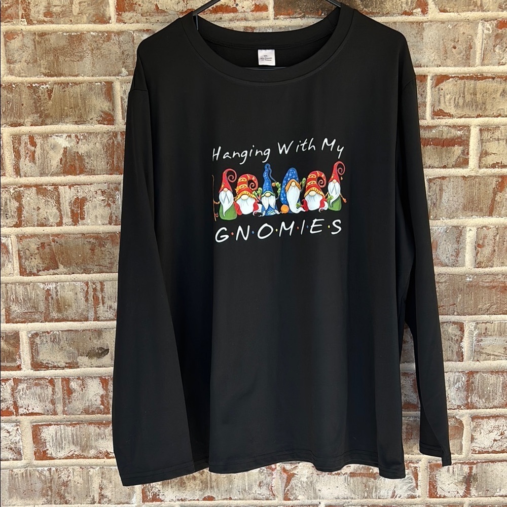 Unbranded Black‎ 'Hanging With My Gnomies' Plus Size Shirt